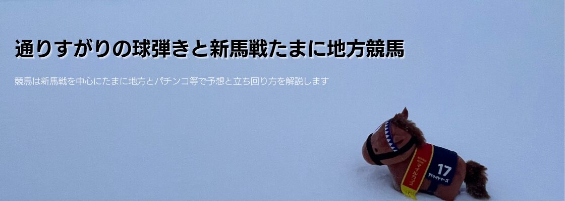 通りすがりの球弾きと新馬戦と地方競馬を極める！